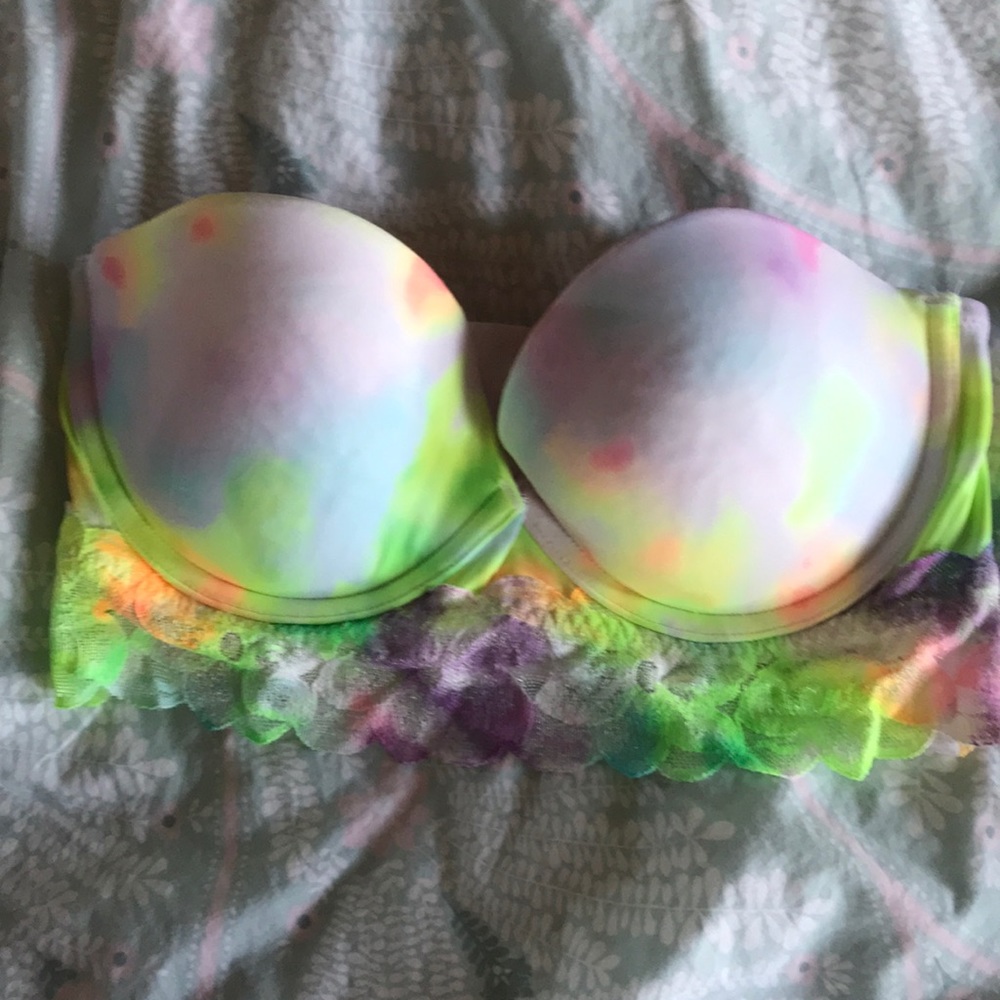 Victoria’s Secret rainbow bustier bra 34c